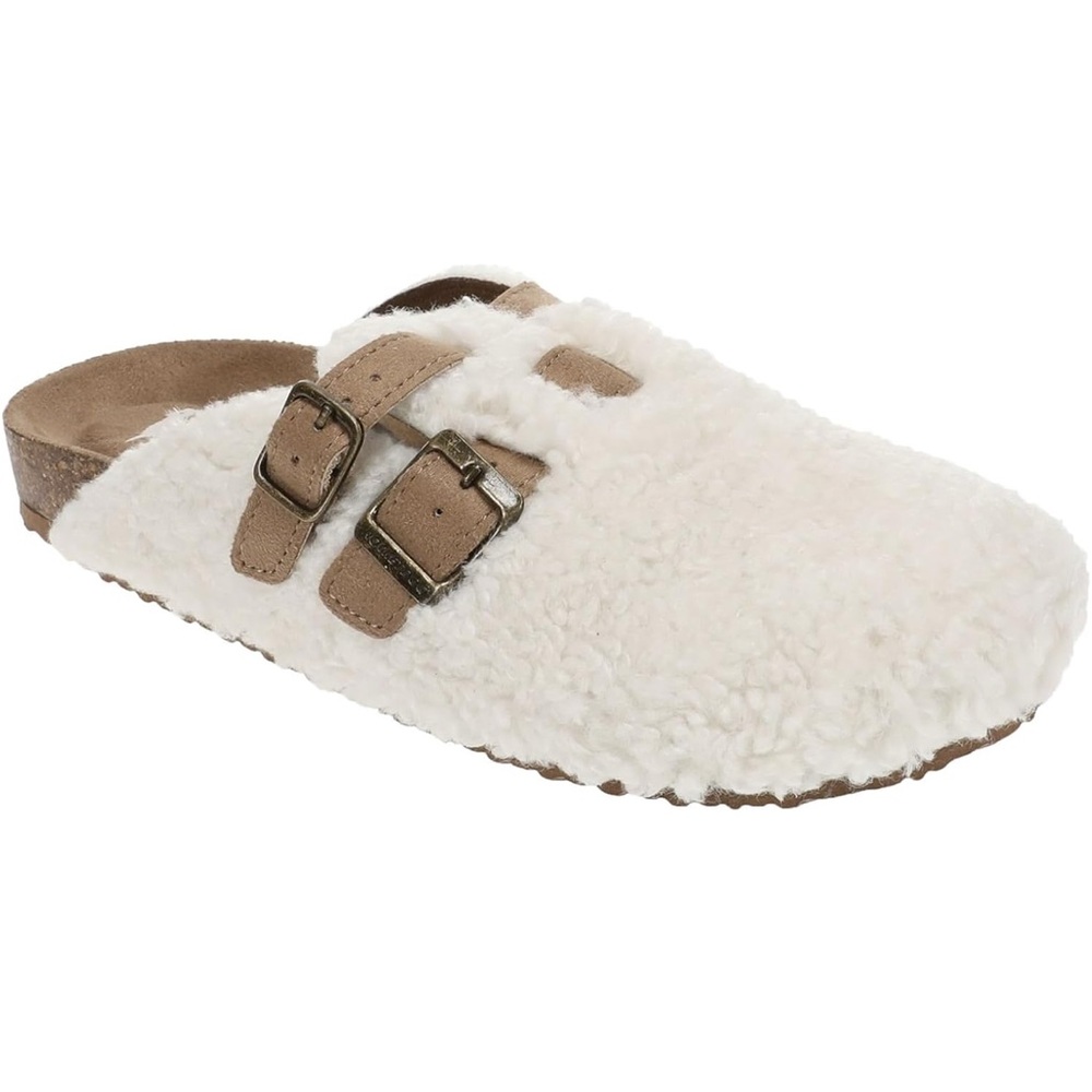 Rocket Dog Cozy Shearling Clogs with Buckle Straps, NWT!